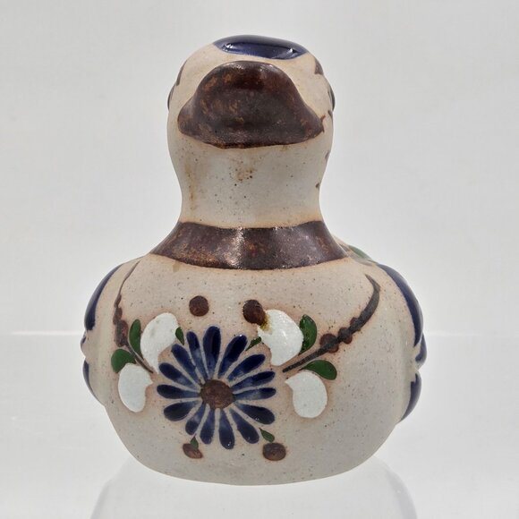 Tonala Mexican Folk Art Pottery Duck Figurine Hand Painted Bird Sculpture - Picture 2 of 8